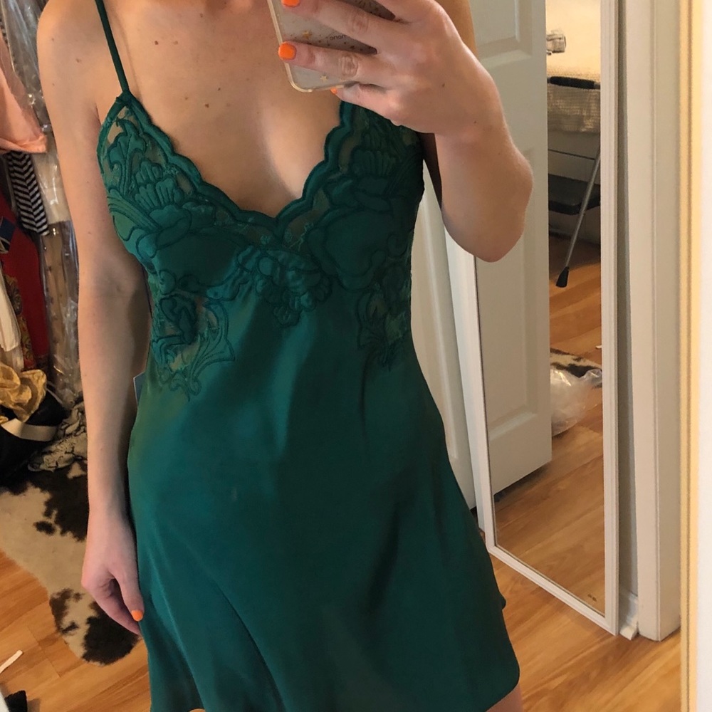 Majorelle Silk Embroidered Slip Size Small.